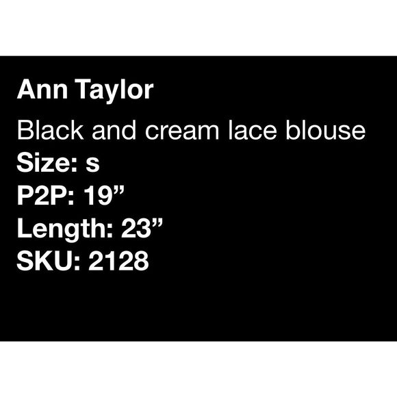 Ann Taylor Black and white striped eyelet blouse- size s - Picture 4 of 4